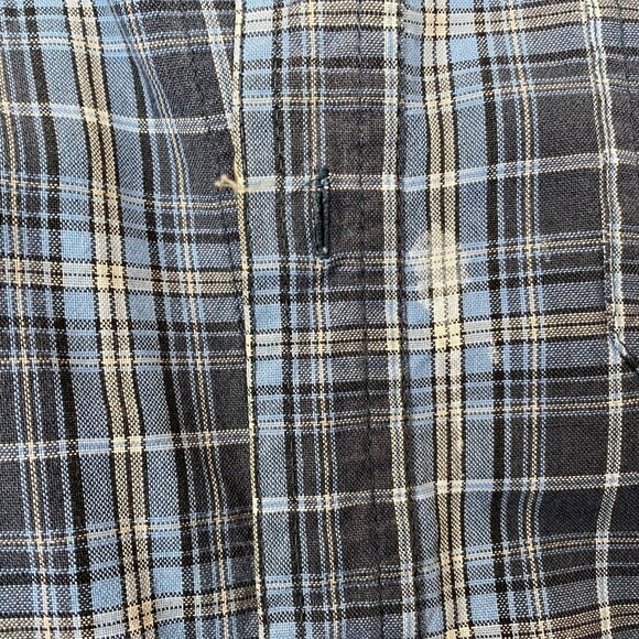 Genuine Dickies Mens Plaid Button-Up Shirt Size M Long Sleeve Cotton/Polyester B - Picture 6 of 7
